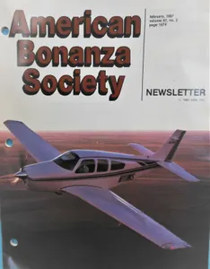 '87 ABS American Bonanza Society Newsletter Beech V35 Fuel Gauge Debonair Engine